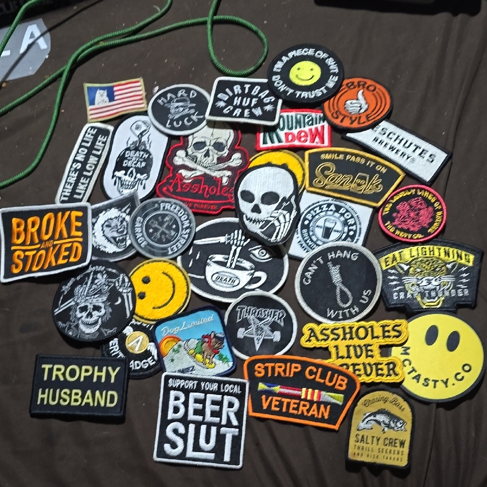 Assorted Embroidered Patches Collection